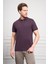 Erkek Mürdüm Basic Polo Yaka Dynamic Fit T-Shirt 4