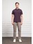 Erkek Mürdüm Basic Polo Yaka Dynamic Fit T-Shirt 2