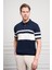 Erkek Lacivert Trend Dynamic Fit Rahat Kesim Polo Yaka T-Shirt 1