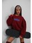 Baskılı Sıfır Yaka Oversize Sweatshirt 1