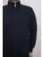 Fistan Store Erkek Düz Spor Dar Kalıp Hakim Yaka 3 Iplik Şardonlu Fermuarlı Kışlık Sweat 2