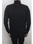 Fistan Store Erkek Düz Spor Dar Kalıp Hakim Yaka 3 Iplik Şardonlu Fermuarlı Kışlık Sweat 4