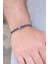 1000 Ayar Kazaziye Gümüş Oksitli Bileklik (Unisex) 201024154 2