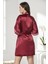 Pierre Cardin 4045 Kadife Saten Dantelli Gecelik ve Sabahlık Takımı 4