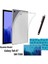 Samsung Galaxy Tab A7 T500 / T505 / T507 Uyumlu Şeffaf Kılıf Cam Kalem Set 1