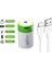 USB Şarjlı D Pil 2 Li Set 1.5V 12000MAH Lityum Şarjlı D Pil Batarya 1200 Şarj Döngüsü 2