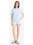 Regular Fit Pijama Takımı Kısa Kollu Üst Esnek Belli Şort-Fall in Love E4323AX25SM 2