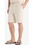 %100 Pamuk Relax Fit Cepli Keten Görünümlü Bermuda Şort C7381AX25SM 1