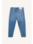 %100 Pamuk Balloon Fit Bol Kalıp Yüksek Bel Normal Paça Jean Pantolon E4730AX25SP 6
