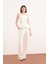 Fitted Volanlı Poplin Askılı Beyaz Bluz F2317AX25SM 2