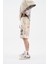 Erkek Baroque Style Painting Printed Soft Bej Şort 4