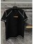 Unisex Dikişli Baskılı Oversize T-Shirt - Siyah 1