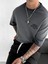 Erkek Yıkamalı Oversize T-Shirt Siyah 3