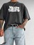 Erkek Yıkamalı Ribana Kumaş Oversize T-Shirt Siyah 3