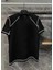 Unisex Karoyaka Dikişli Oversize T-Shirt - Siyah 1