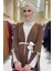 Fiyonk Detaylı Abaya Elbise Takım 3955 Kahverengi 4