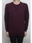 Fistan Store Erkek Bordo Desenli Spor Kesim Normal Kalıp Bisiklet Yaka Selanik Kumaşlı Kışlık Kazak 1