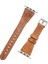 Apple Watch Uyumlu Deri Kordon 38-40-41MM Slim G19 Taba 3
