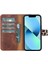 Apple iPhone 13 Pro Uyumlu Deri Cüzdanlı Kılıf Leopar Desen 4
