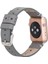 Apple Watch Uyumlu Deri Kordon Ba8 42-44-45MM Rst9 Gri 2