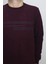 Fistan Store Erkek Bordo Desenli Spor Kesim Normal Kalıp Bisiklet Yaka Selanik Kumaşlı Kışlık Kazak 2