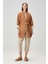 Quilted Keten Ceket Indian Tan / Ekru 2