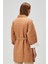 Quilted Keten Ceket Indian Tan / Ekru 4