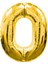 0 Rakamlı Folyo Balon Gold Renk 40 Inç (5131) 1