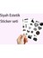 Vsco Siyah Aesthetic Planner Bullet Journal Laptop Notebook Tablet Sticker Set 3,5cm - 30 Adet 1