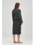 Terry Shawl Collar Pamuk Bornoz Antrasit 4