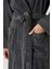 Terry Shawl Collar Pamuk Bornoz Antrasit 5