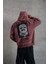 Erkek Paradise Baskılı Kapüşonlu Sweat - Gül Kurusu 2