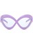 Mor - Şeffaf Cam Tarian Vintage & Retro Güneş Gözlüğü 2