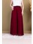 Beli Lastikli Pliseli Şifon Pantolon 6030-BORDO 2
