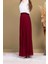 Beli Lastikli Pliseli Şifon Pantolon 6030-BORDO 3
