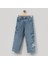 Yıldız Nakışlı Kız Çocuk Kot Pantolon/jeans 1