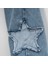 Yıldız Nakışlı Kız Çocuk Kot Pantolon/jeans 3