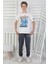 Explore Create Desenli Erkek Çocuk Süprem Kısa Kollu Pijama Takımı 1