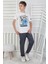 Explore Create Desenli Erkek Çocuk Süprem Kısa Kollu Pijama Takımı 2