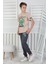 Explore Create Desenli Erkek Çocuk Süprem Kısa Kollu Pijama Takımı 3