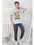 Explore Create Desenli Erkek Çocuk Süprem Kısa Kollu Pijama Takımı 2