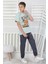 Explore Create Desenli Erkek Çocuk Süprem Kısa Kollu Pijama Takımı 3