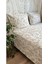 Kuş Desenli Bej Yatak Örtüsü & Pike Takımı Çift Kişilik 220 x 240 4