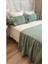 Adaçayı Yeşili Fırfırlı Yatak Runner ve Iç Dolgulu Kırlent Seti Çift Kişilik 2