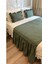 Çağla Yeşili Fırfırlı Yatak Runner ve Iç Dolgulu Kırlent Seti 5