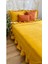 Fırfırlı Hardal Sarı Yatak Örtüsü Seti Çift Kişilik 5