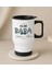 Kişiye Özel Babalar Günü Tasarımlı Kulplu Beyaz Çelik Bardak Termos Mug 450ML-9, Babalar Günü , Babaya 1