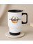Coffee Tasarımlı Kulplu Beyaz Çelik Bardak Termos Mug 450ML-2, Sevgiliye , Arkadaşa , Eşe 1
