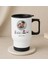 Kişiye Özel Fotoğraflı Babalar Günü Tasarımlı Kulplu Beyaz Çelik Bardak Termos Mug 450ML-1, Babalar Günü , Babaya 1