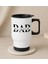 Kişiye Özel Babalar Günü Tasarımlı Kulplu Beyaz Çelik Bardak Termos Mug 450ML-1, Babalar Günü , Babaya 1